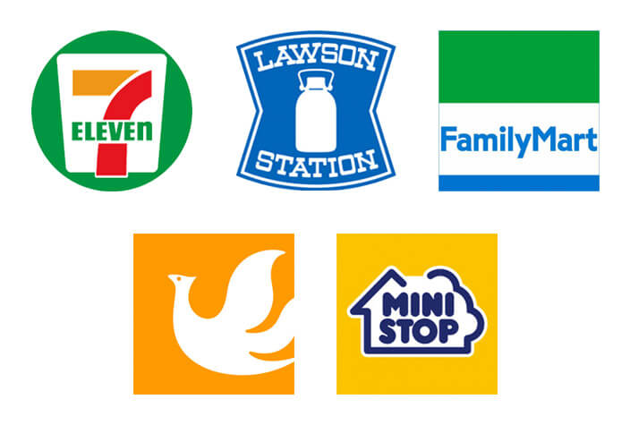 コンビニ各社のロゴ